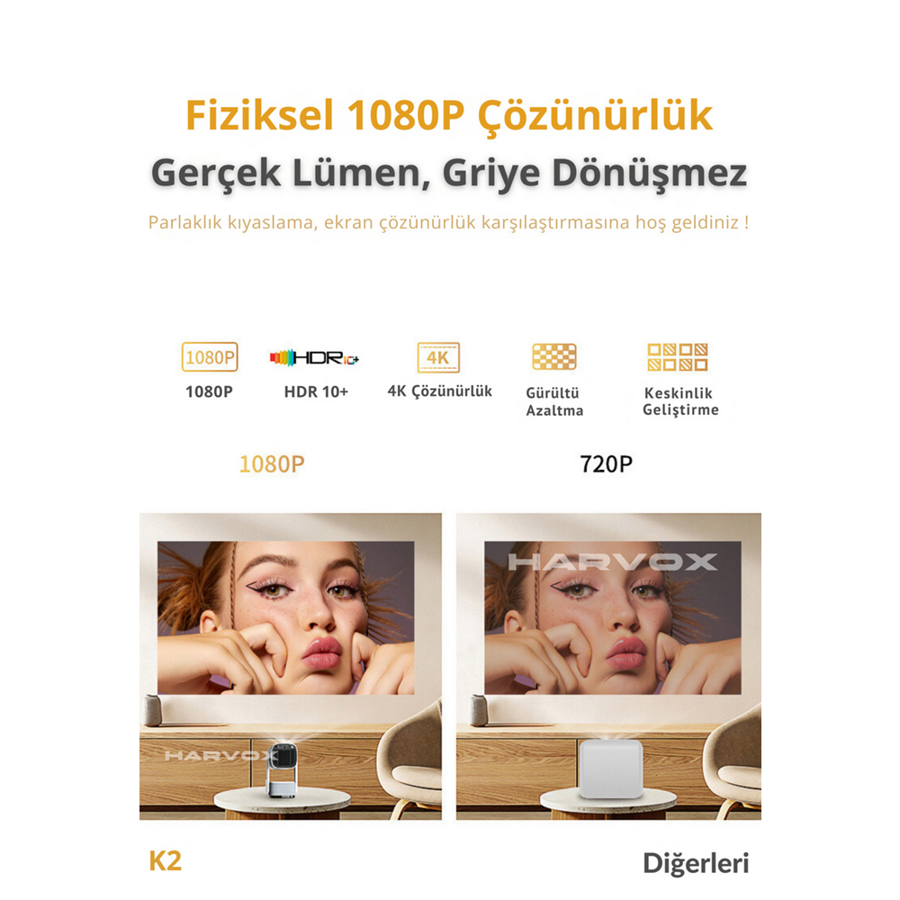 HARVOX K2 ŞARJLI PROJEKSİYON