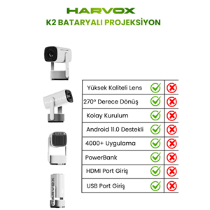 HARVOX K2 ŞARJLI PROJEKSİYON