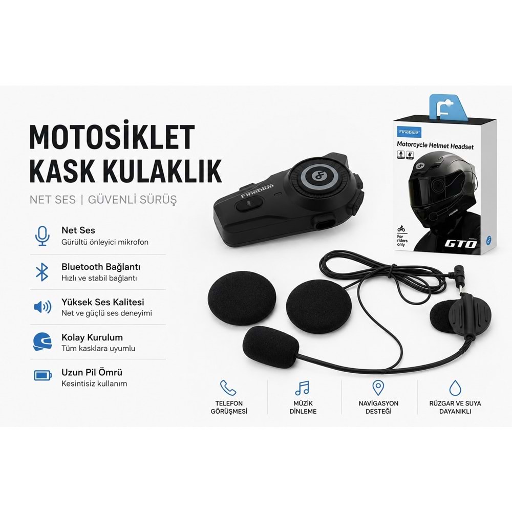 FİNEBLUE MOTORCYCLE HELMET HEADSET