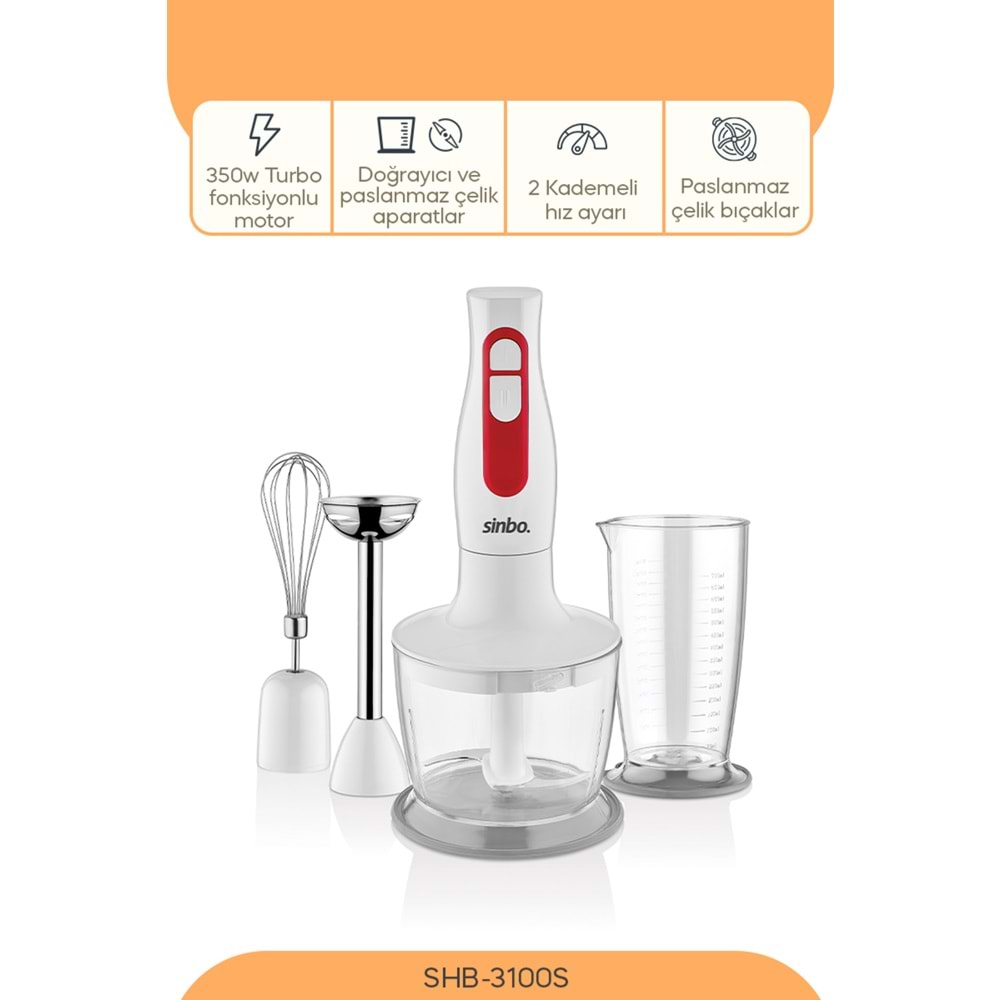 SİNBO EL BLENDER SETİ SHB-3100S