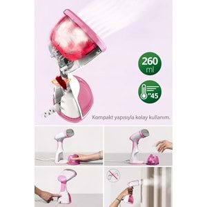 KİWİ KSI-650 PORTATİF BUHARLI KIRIŞIK GİDERİCİ PEMBE