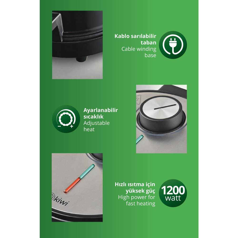 KİWİ KSM-2442 WAFFLE MAKİNASI