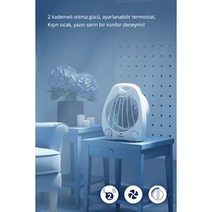 KİWİ KHT-8415 ELEKTRİKLİ ISITICI FAN