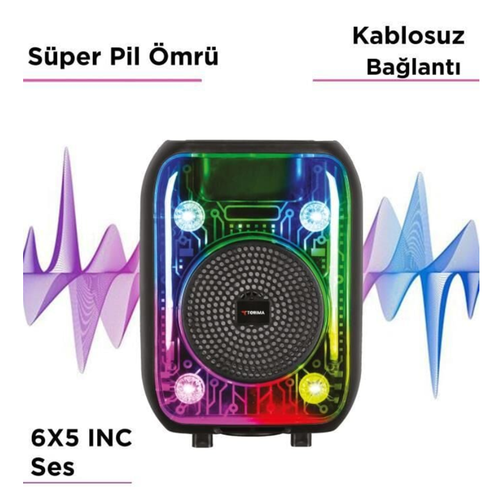 TORIMA D66 BLACK WIRELESS SPEAKER