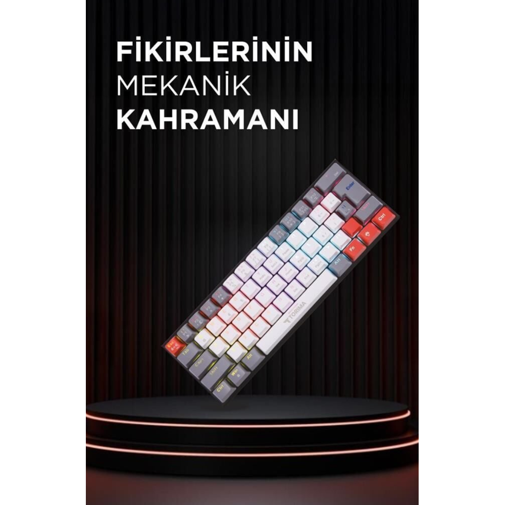 TORIMA WHITE RGB MECHANICAL WIRELESS KEYBOARD TK-11