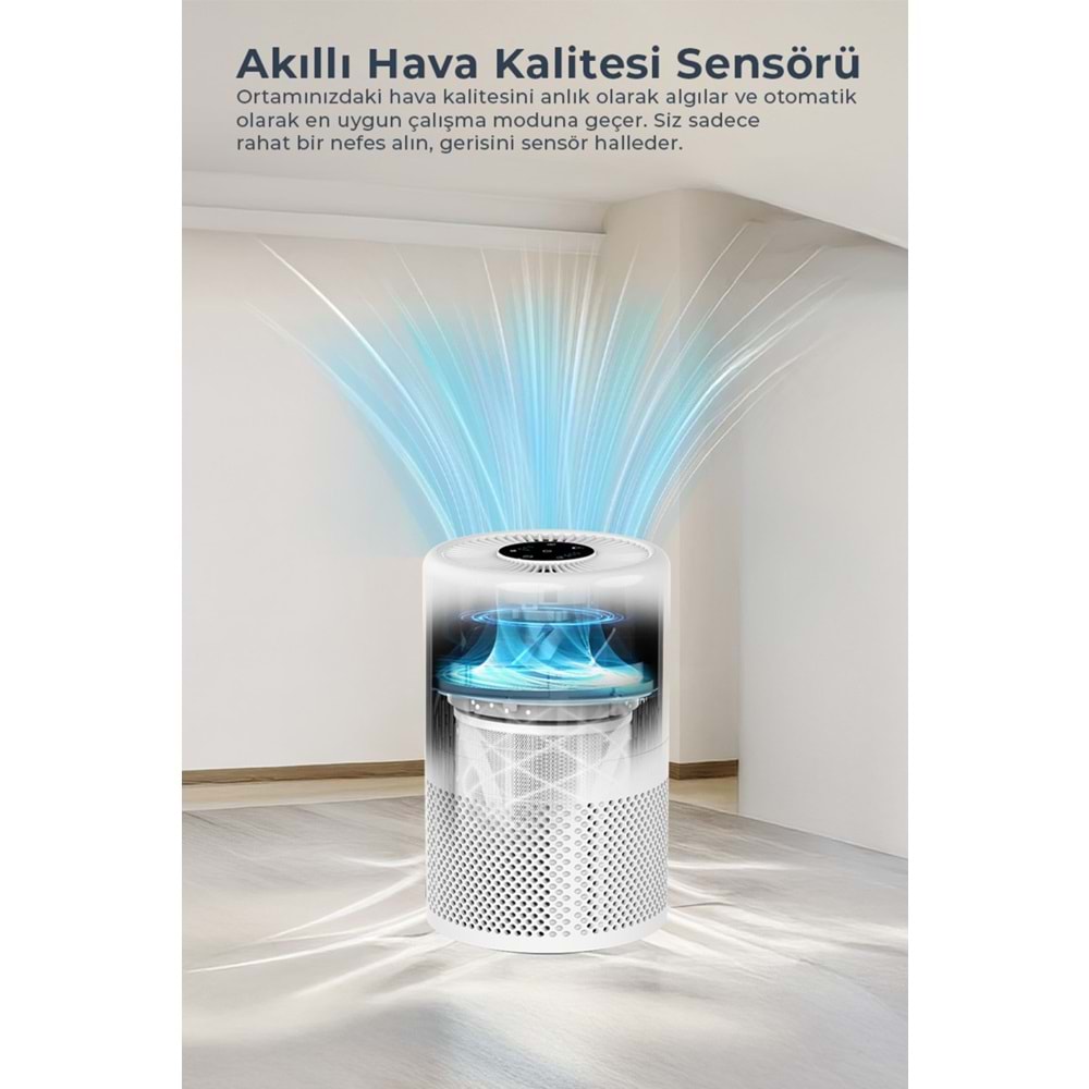 SINBO SAP-5507 HEPA H13 FİLTRELİ HAVA TEMİZLEYİCİ BEYAZ-GRİ