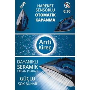 KİWİ KSI-6345 AKILLI BUHARLI ÜTÜ