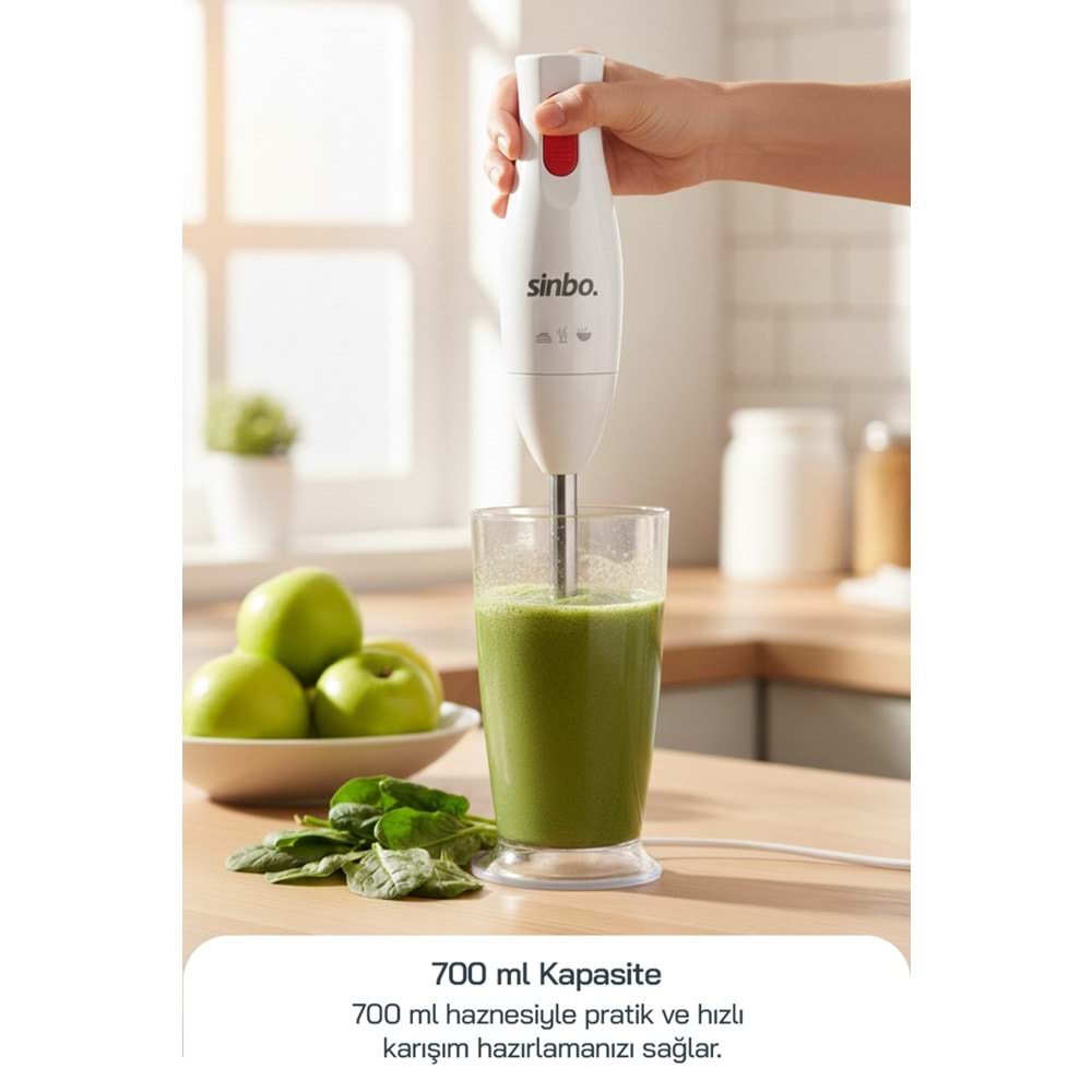SİNBO SHB-3102 EL BLENDER ÇELİK UÇLU
