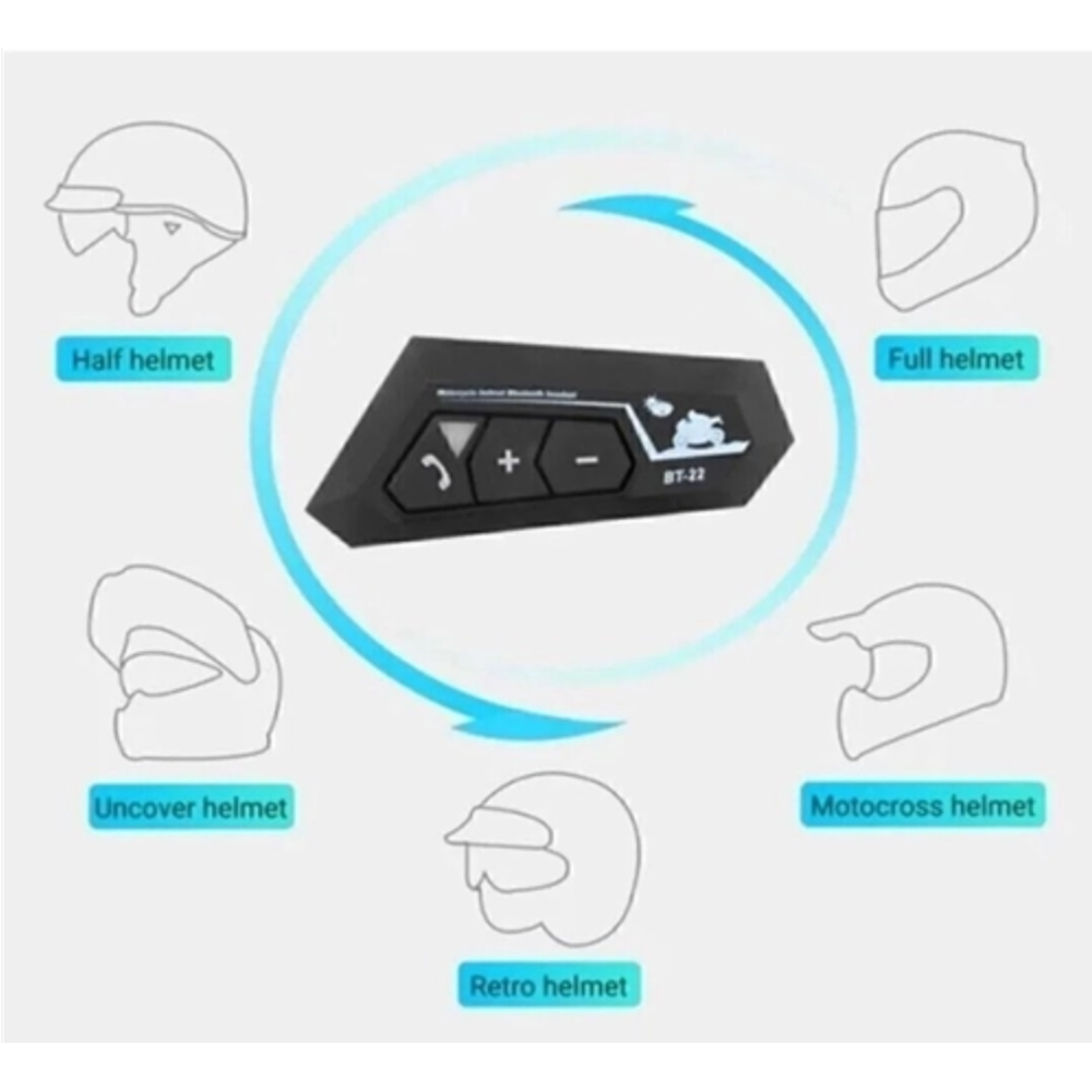 BLUE INTER BT22 MOTOR KASK İNTERCOM