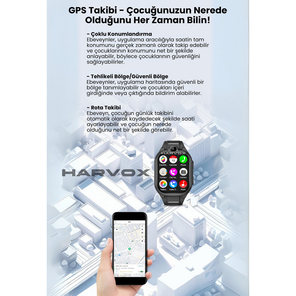 HARVOX ANDROİD ÇOCUK SAAT 4G PRO+ HX 4G PRO ANDROİD+