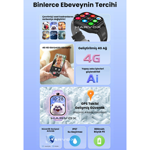 HARVOX ANDROİD ÇOCUK SAAT 4G PRO+ HX 4G PRO ANDROİD+