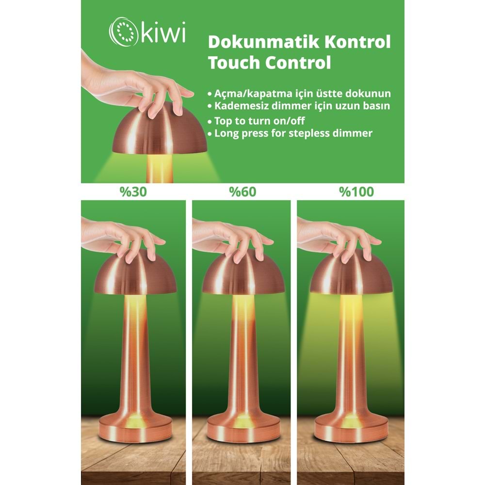 KİWİ KLL-1321B ŞARJLI MASA LAMBASI
